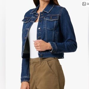 Joe's Jeans Dark Blue Cropped Jacket with stretch